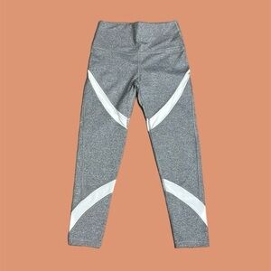 Aerie Women’s High Rise Striped Mesh Leggings Gray Sz M